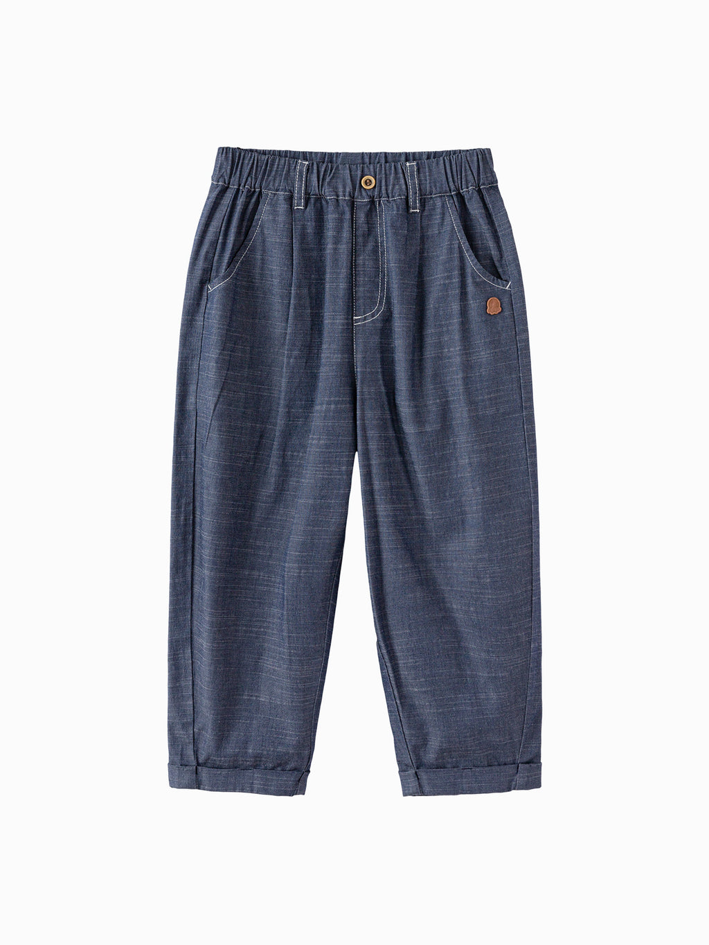 Balabala Casual Pants Dark Blue,Raw White