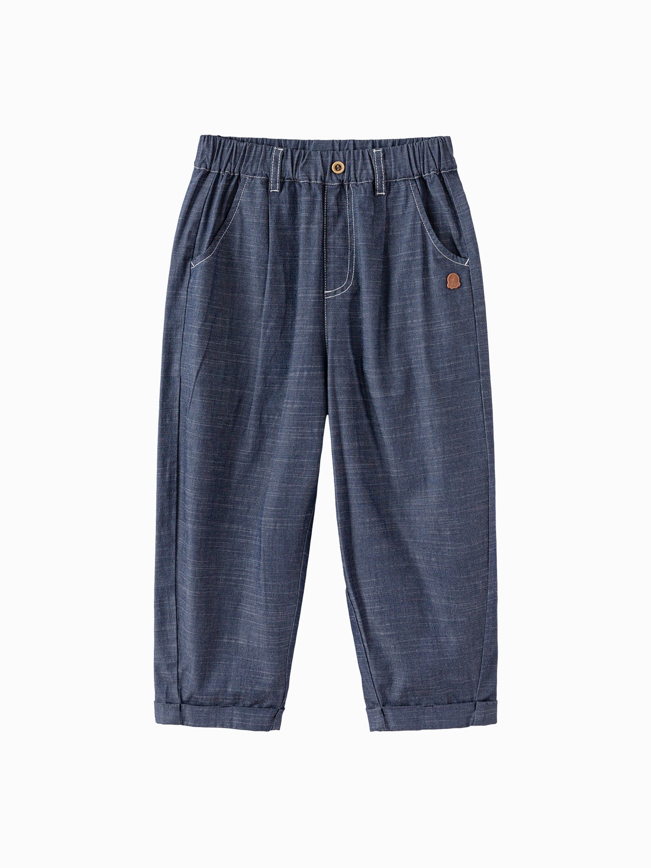 Balabala Casual Pants Dark Blue,Raw White