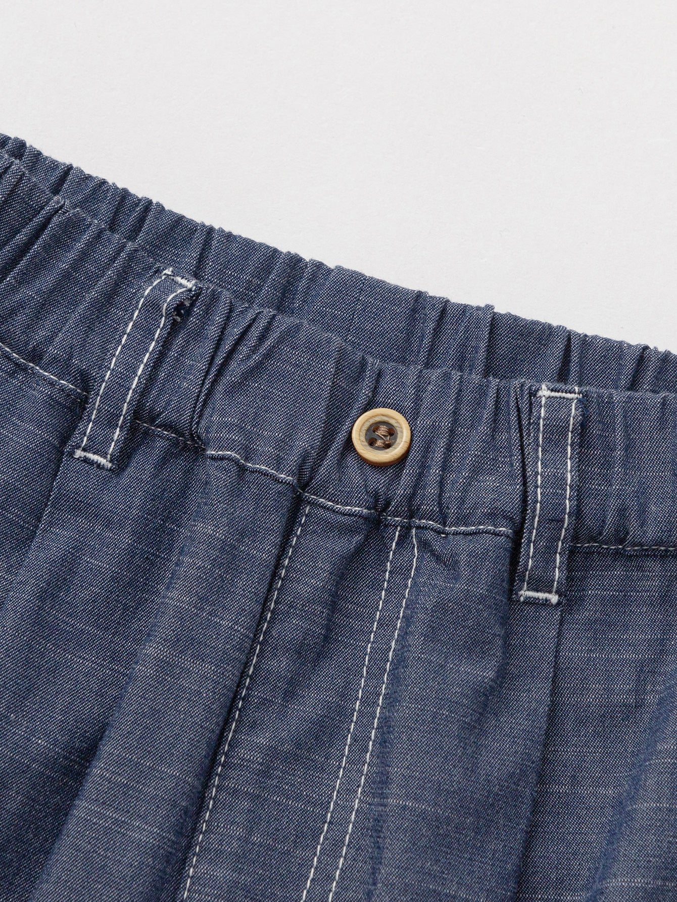Balabala Casual Pants Dark Blue,Raw White