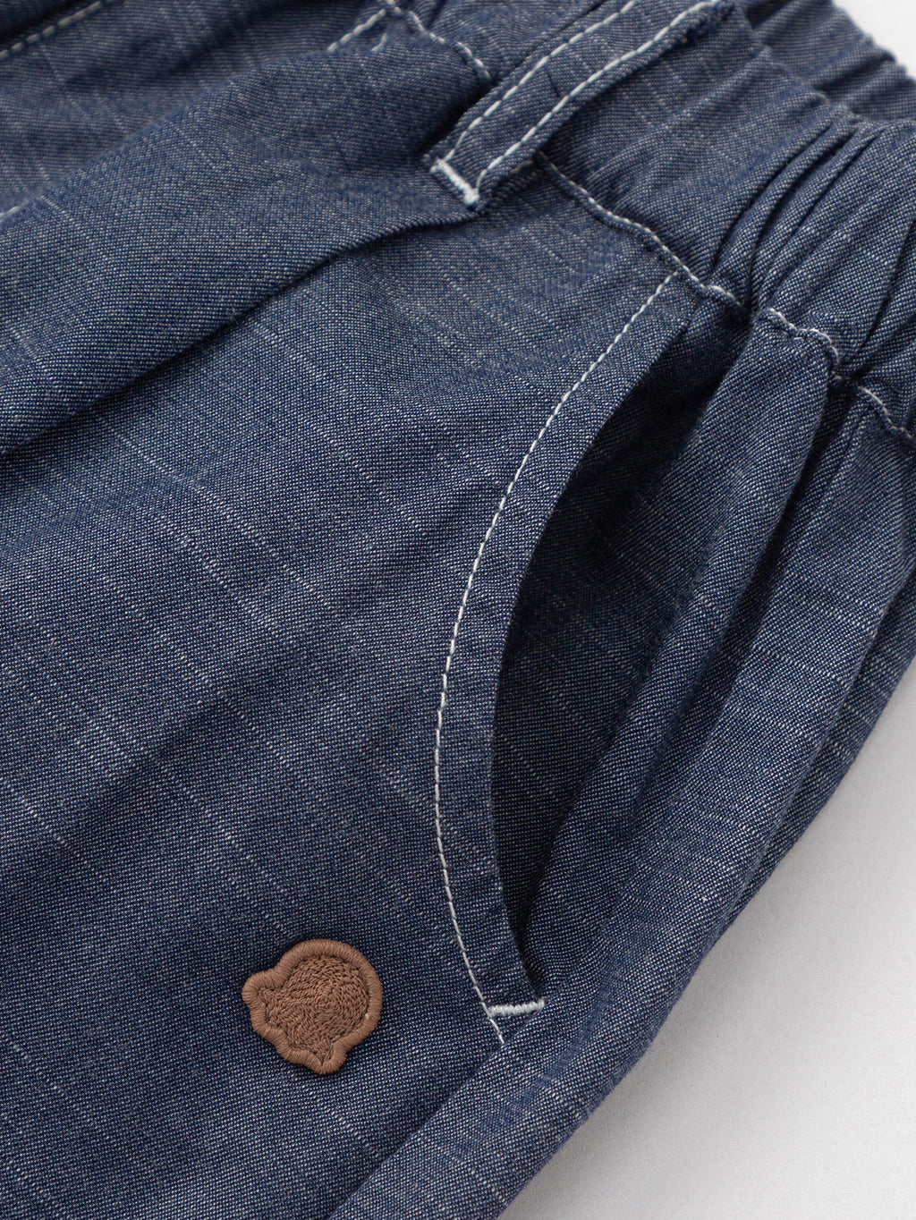 Balabala Casual Pants Dark Blue,Raw White