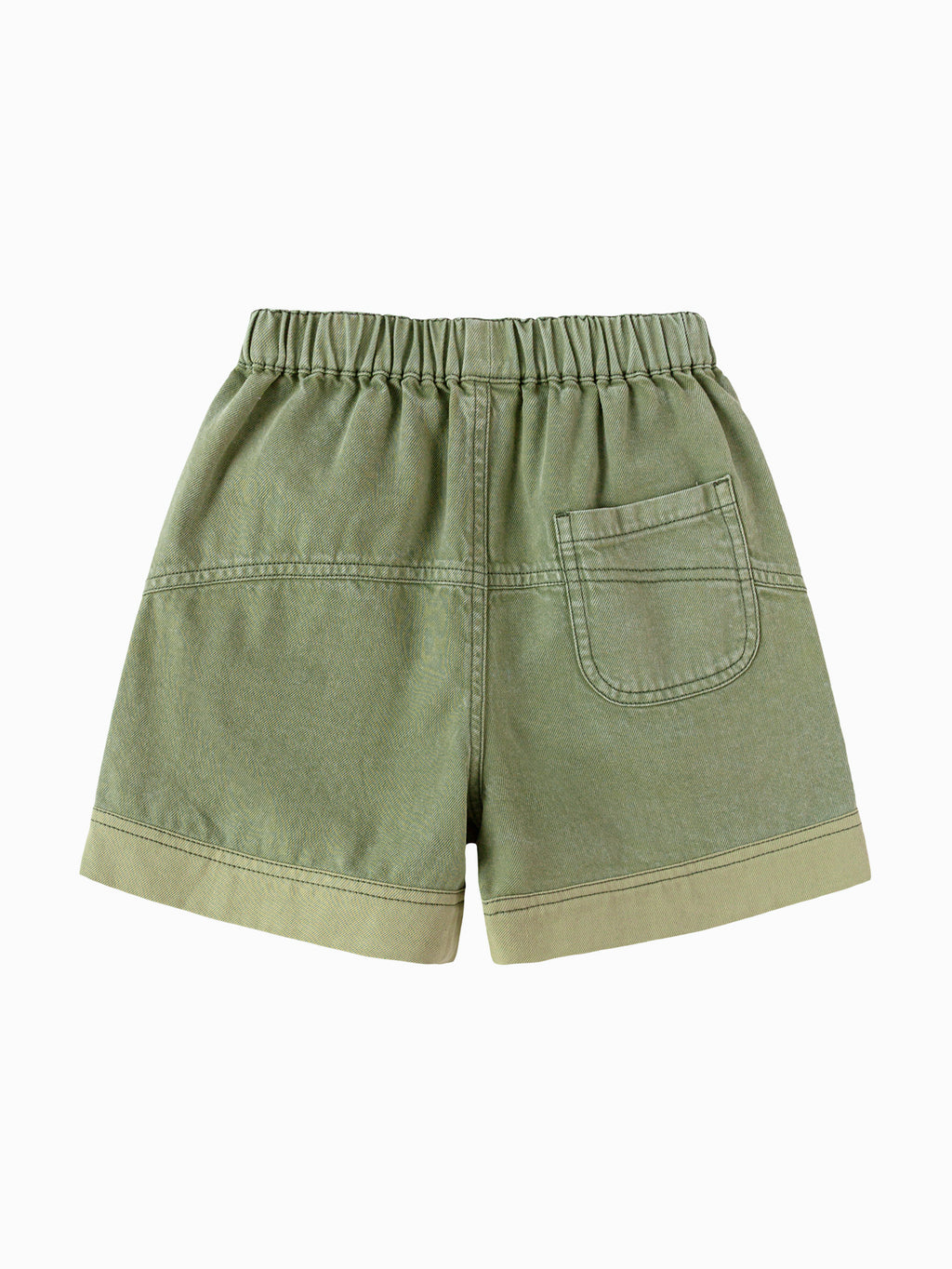 Balabala Boys Washed Denim Shorts Green,Denim Medium Blue