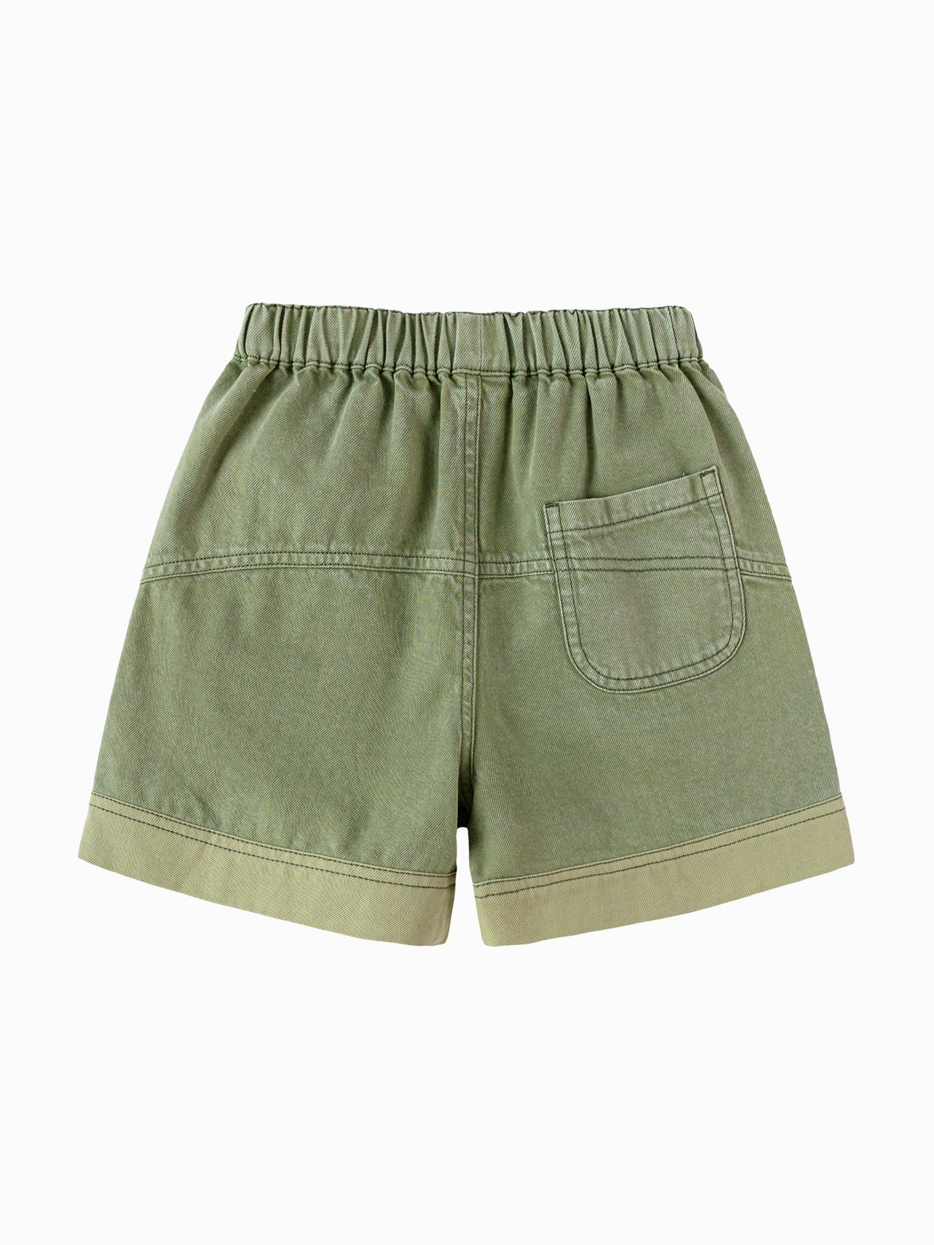 Balabala Boys Washed Denim Shorts Green,Denim Medium Blue
