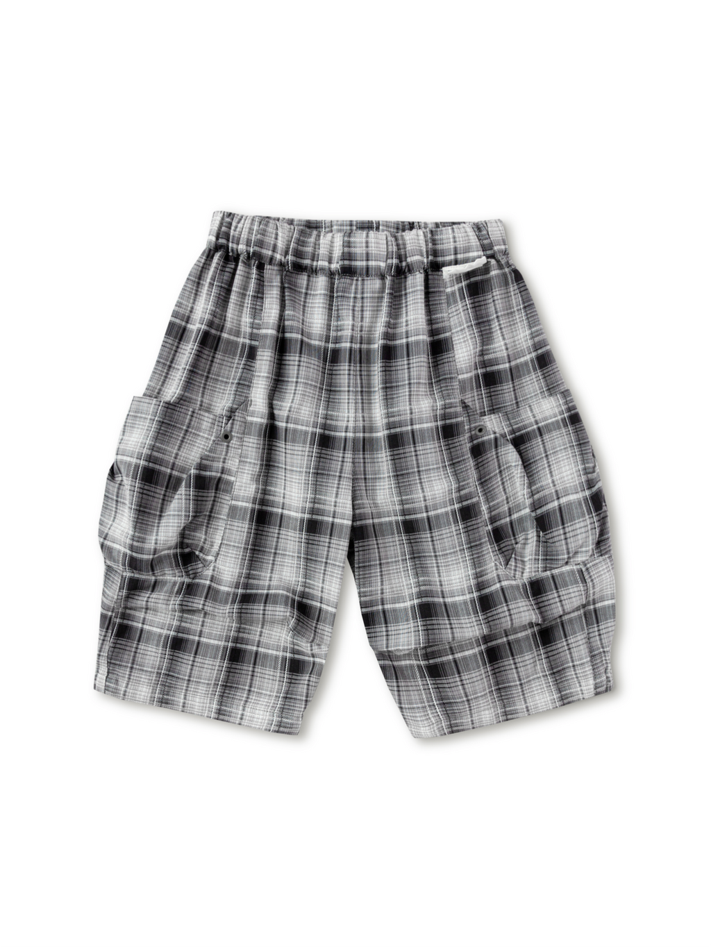 Balabala Boys Plaid Cargo Shorts Black