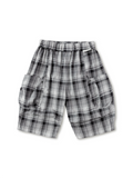 Balabala Boys Plaid Cargo Shorts Black