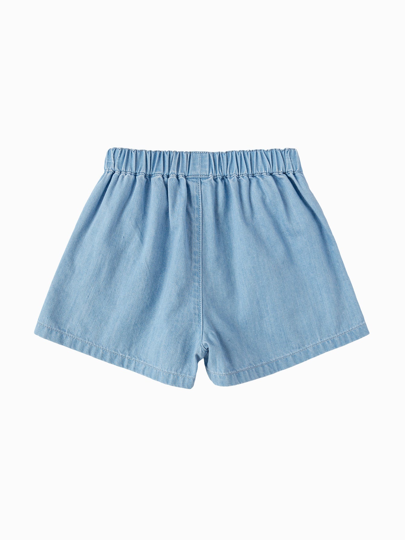 Balabala Girls Embroidered Denim Medium Blue,Pink