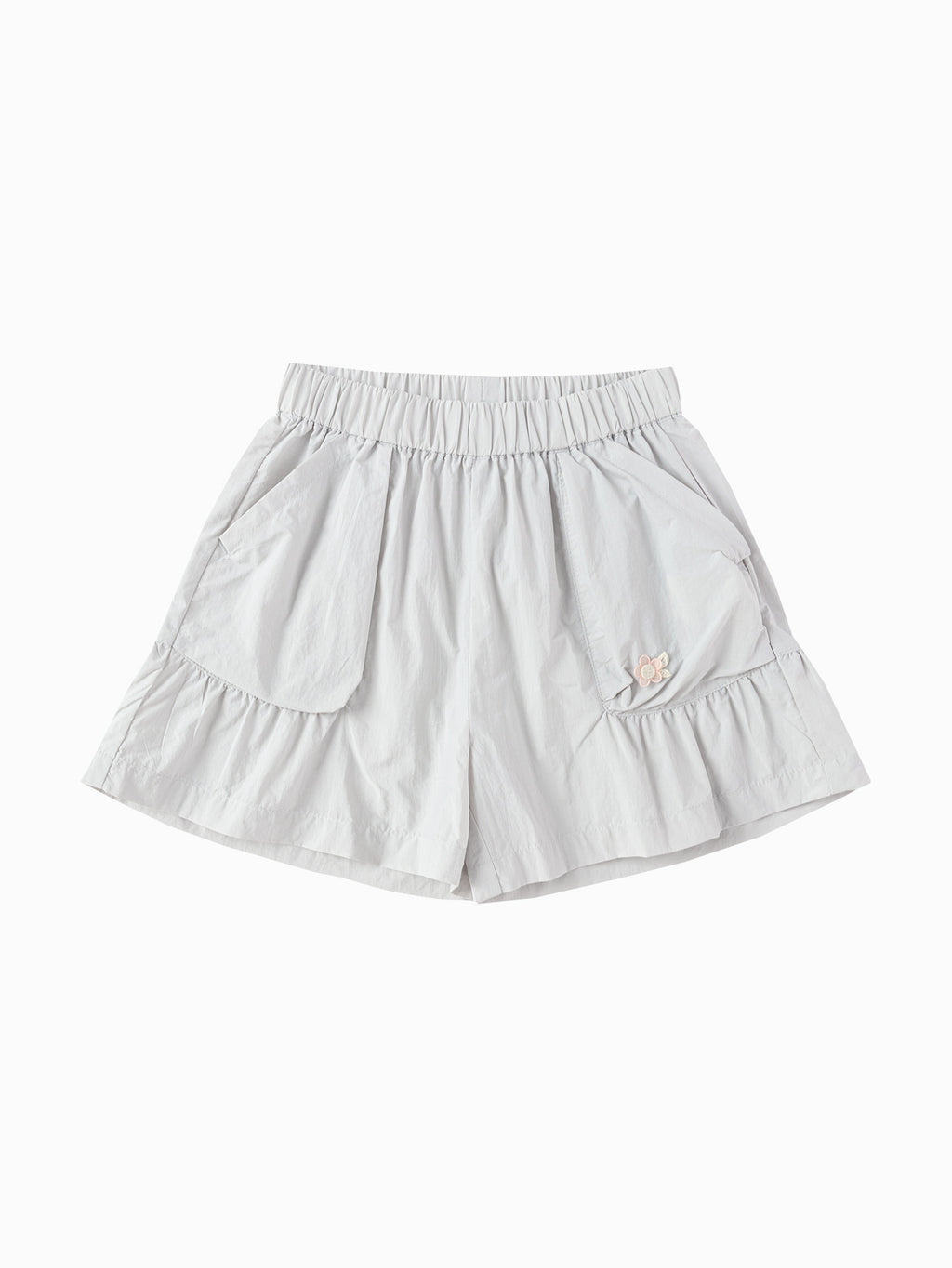 Balabala Girls Ruffle Shorts Light Gray