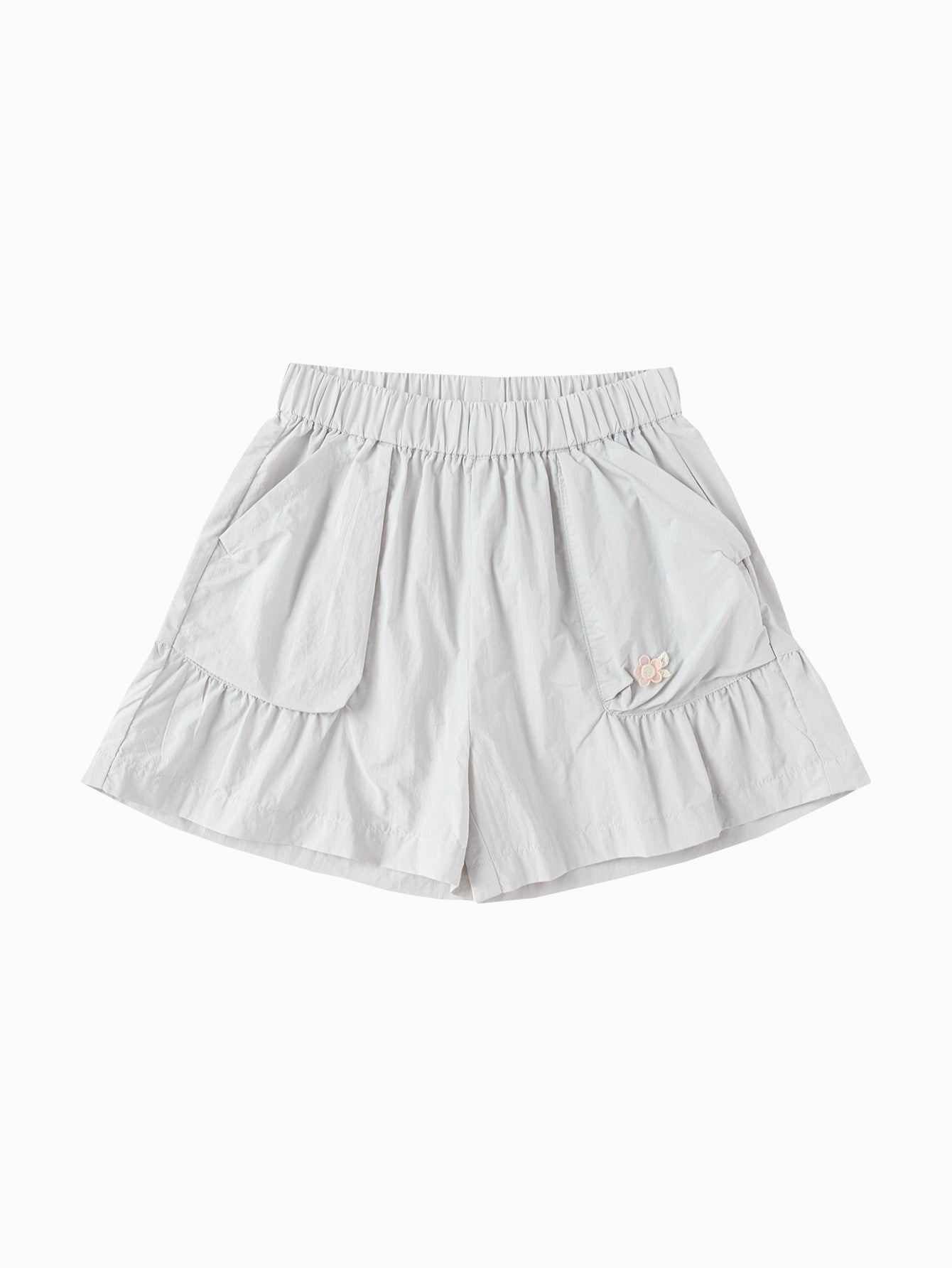 Balabala Girls Ruffle Shorts Light Gray