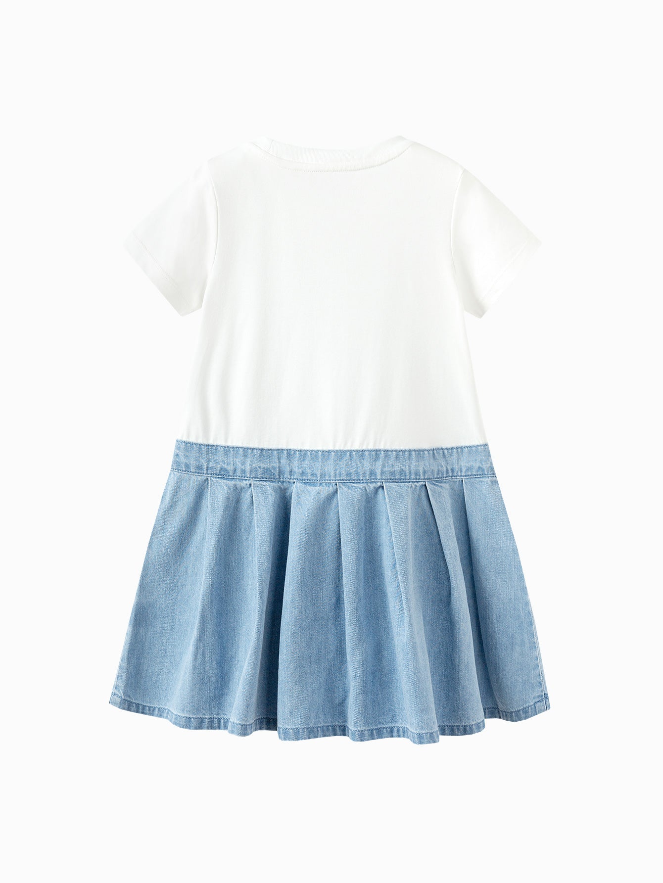 Balabala Girls Denim Suspender Dress Set Light Blue