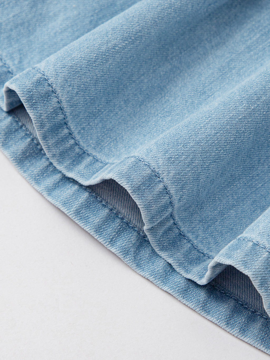 Balabala Girls Denim Suspender Dress Set Light Blue