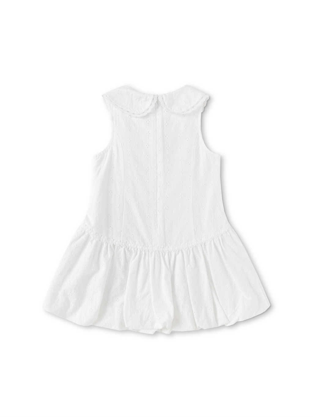 Balabala Girls Sailor Collar Dress White