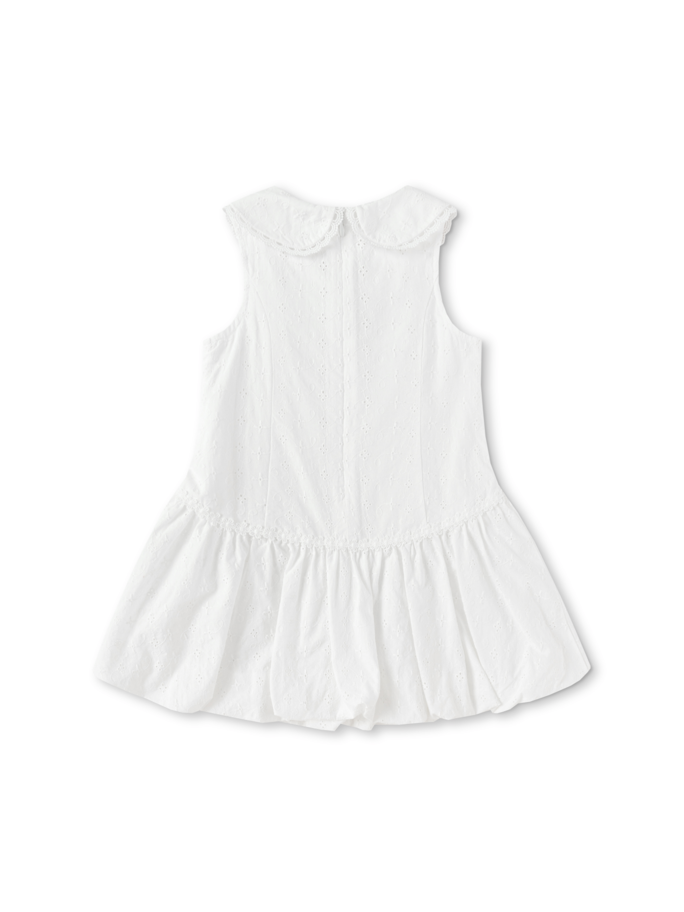 Balabala Girls Sailor Collar Dress White