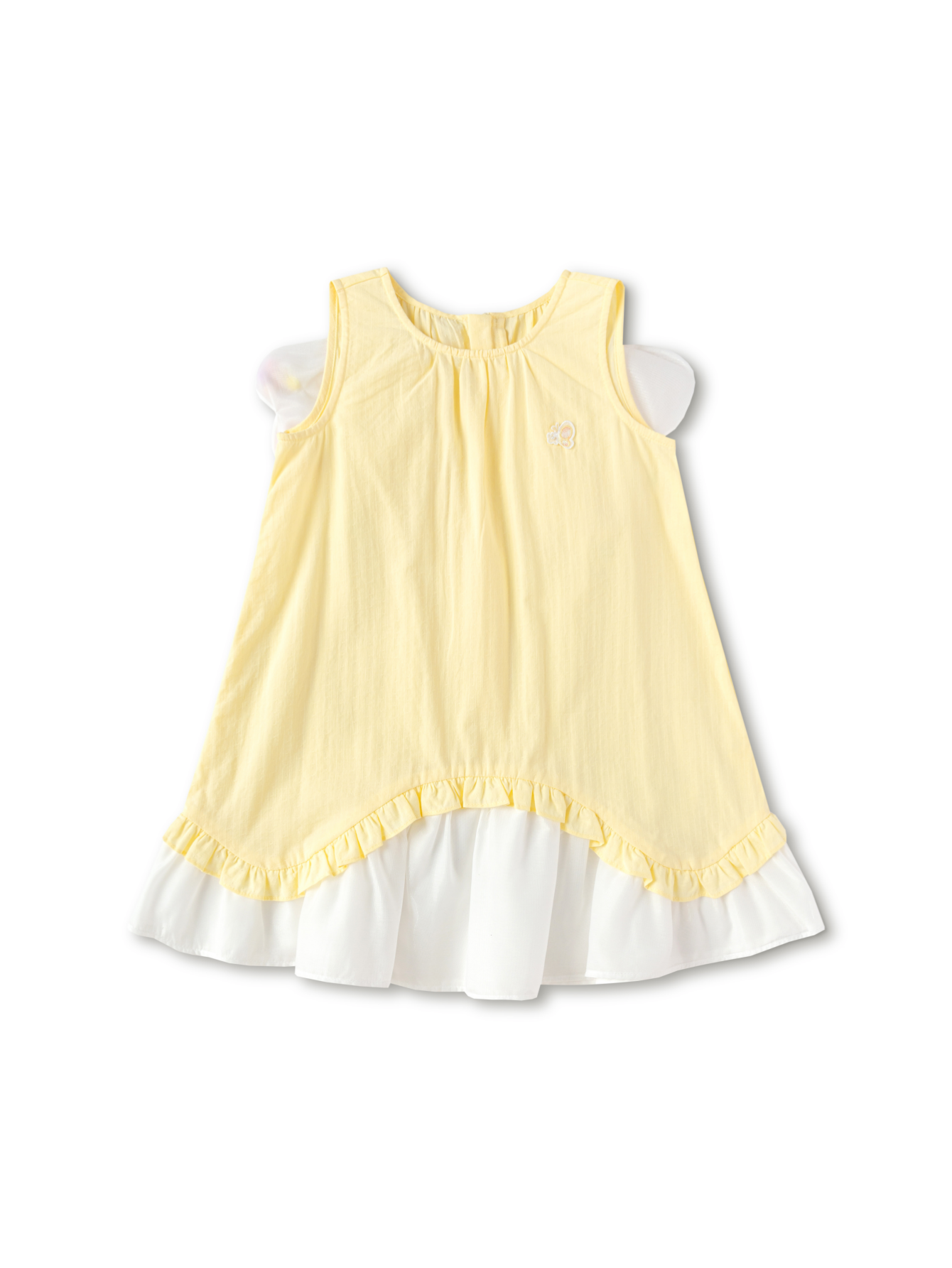 Balabala Girls Floral Dress Cream,White