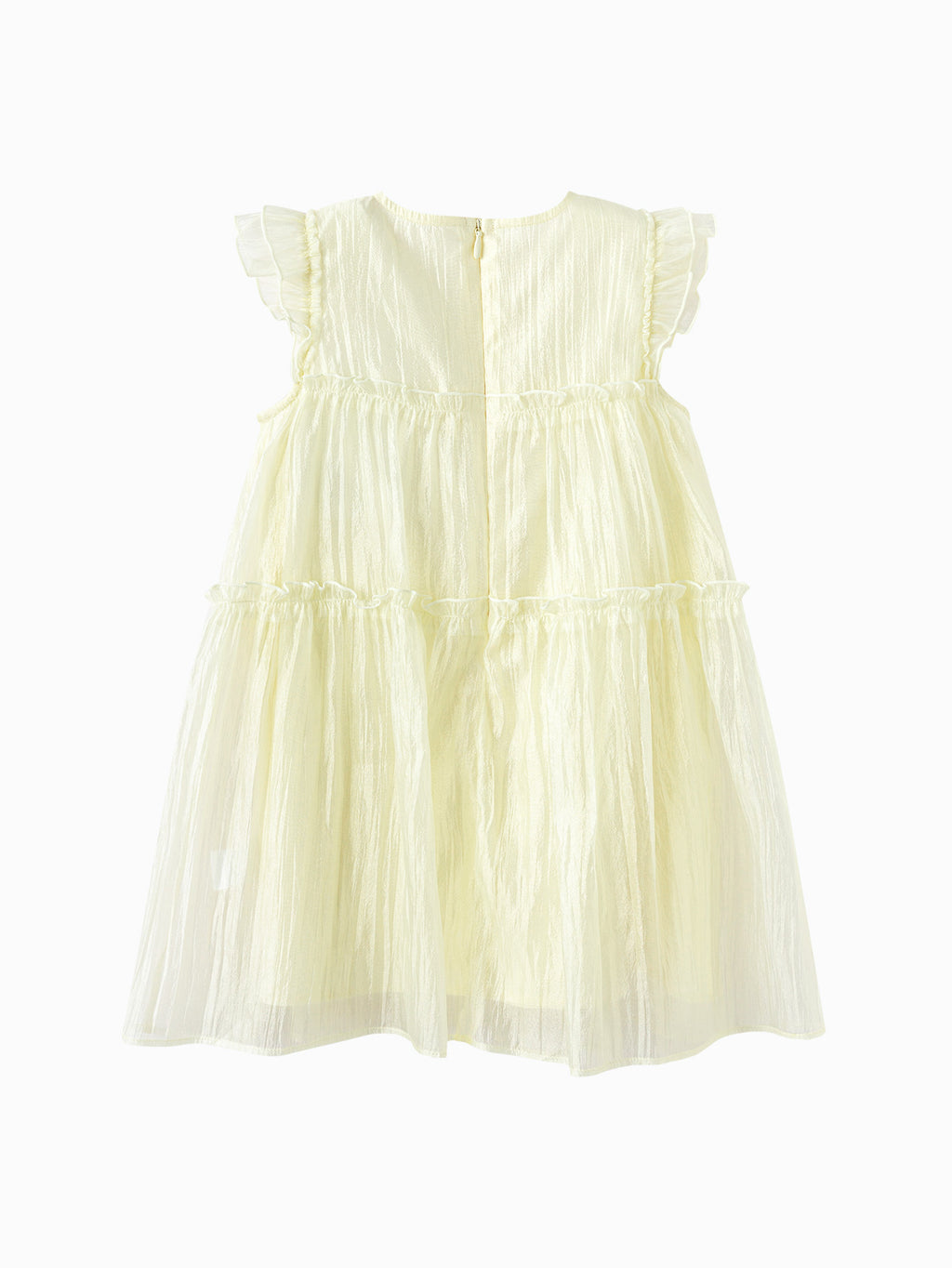 Balabala Girls Ruffle Tiered Dress Light Yellow