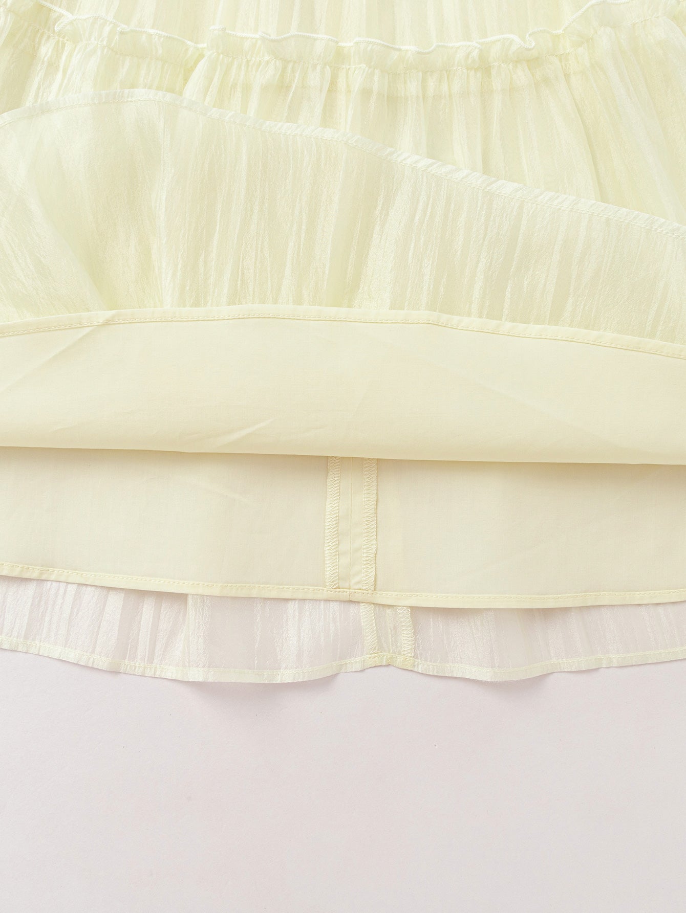 Balabala Girls Ruffle Tiered Dress Light Yellow