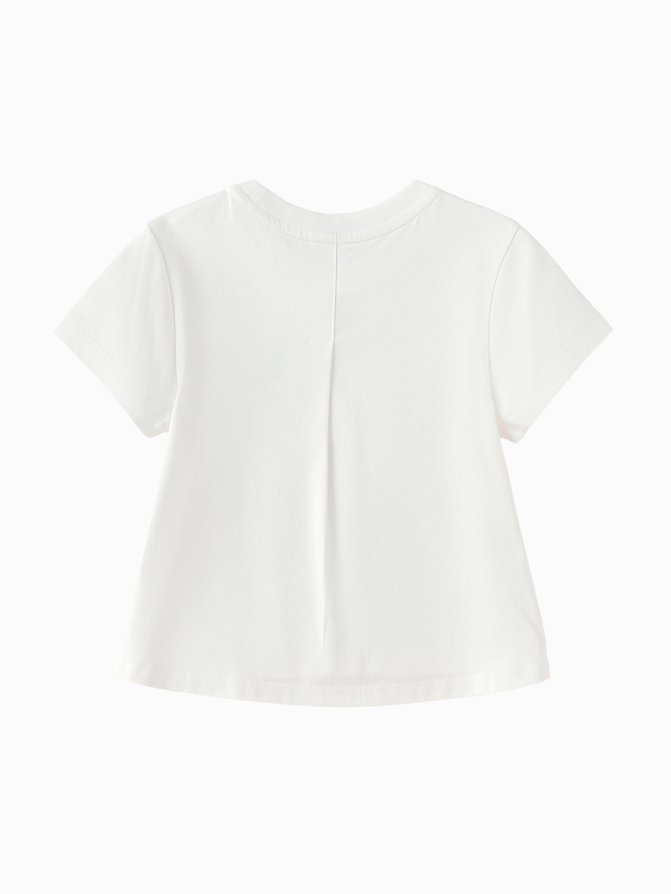 Balabala Girls Floral Embroidered T-Shirt White,Pink Green