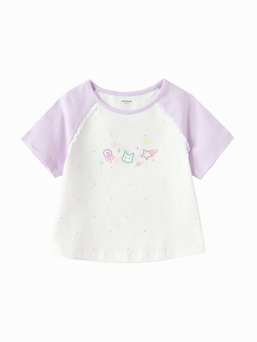 Balabala Girls Raglan T Shirt Purple