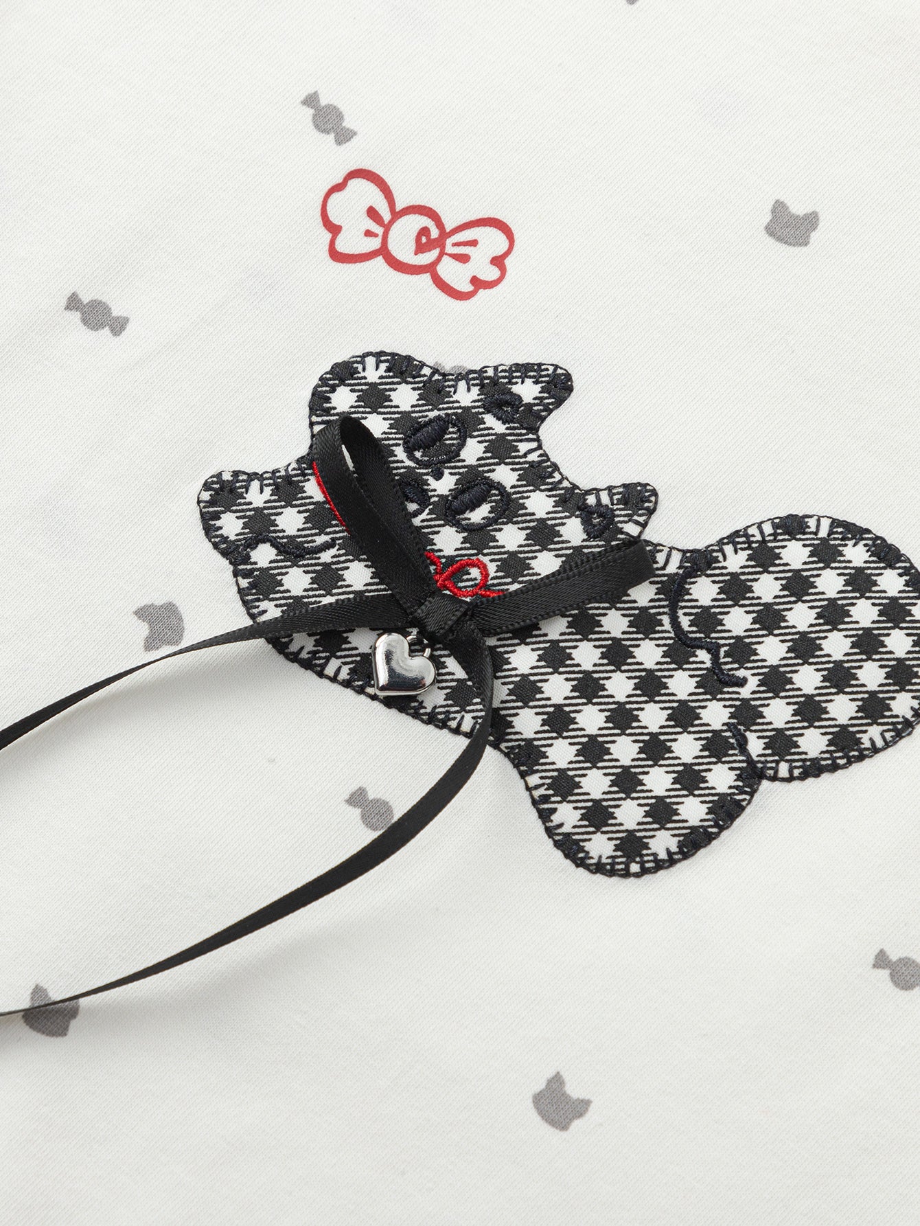 Balabala Girls Bow Headband T-Shirt White