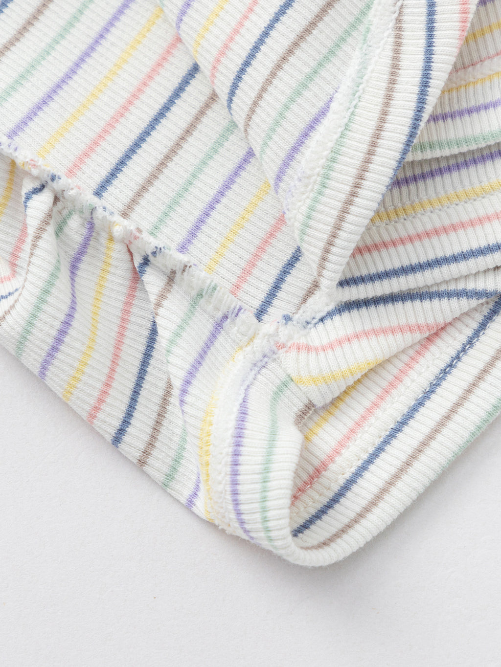 Balabala Girls Rainbow Striped T-Shirt White,Purple