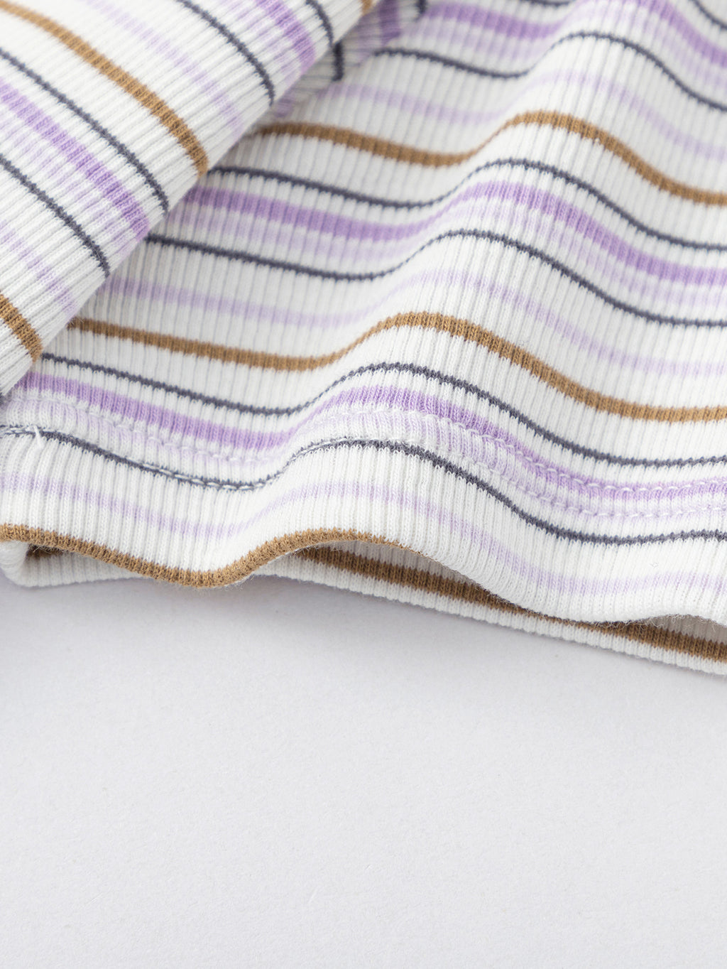 Balabala Girls Rainbow Striped T-Shirt White,Purple
