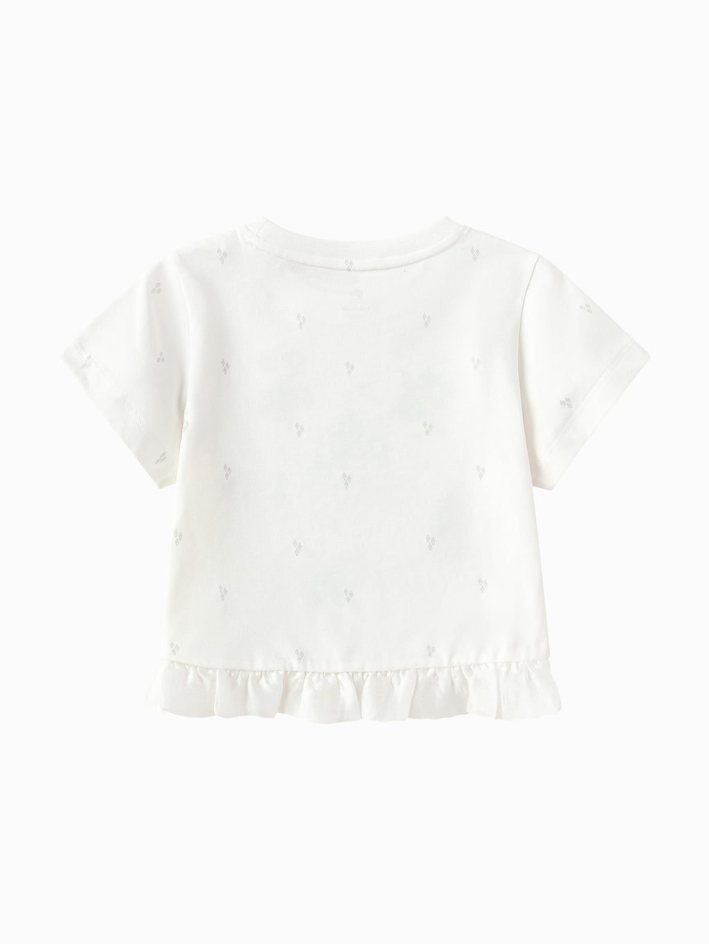 Balabala Girls Pony Ruffle T-Shirt White,Visions Pink,Ice blue