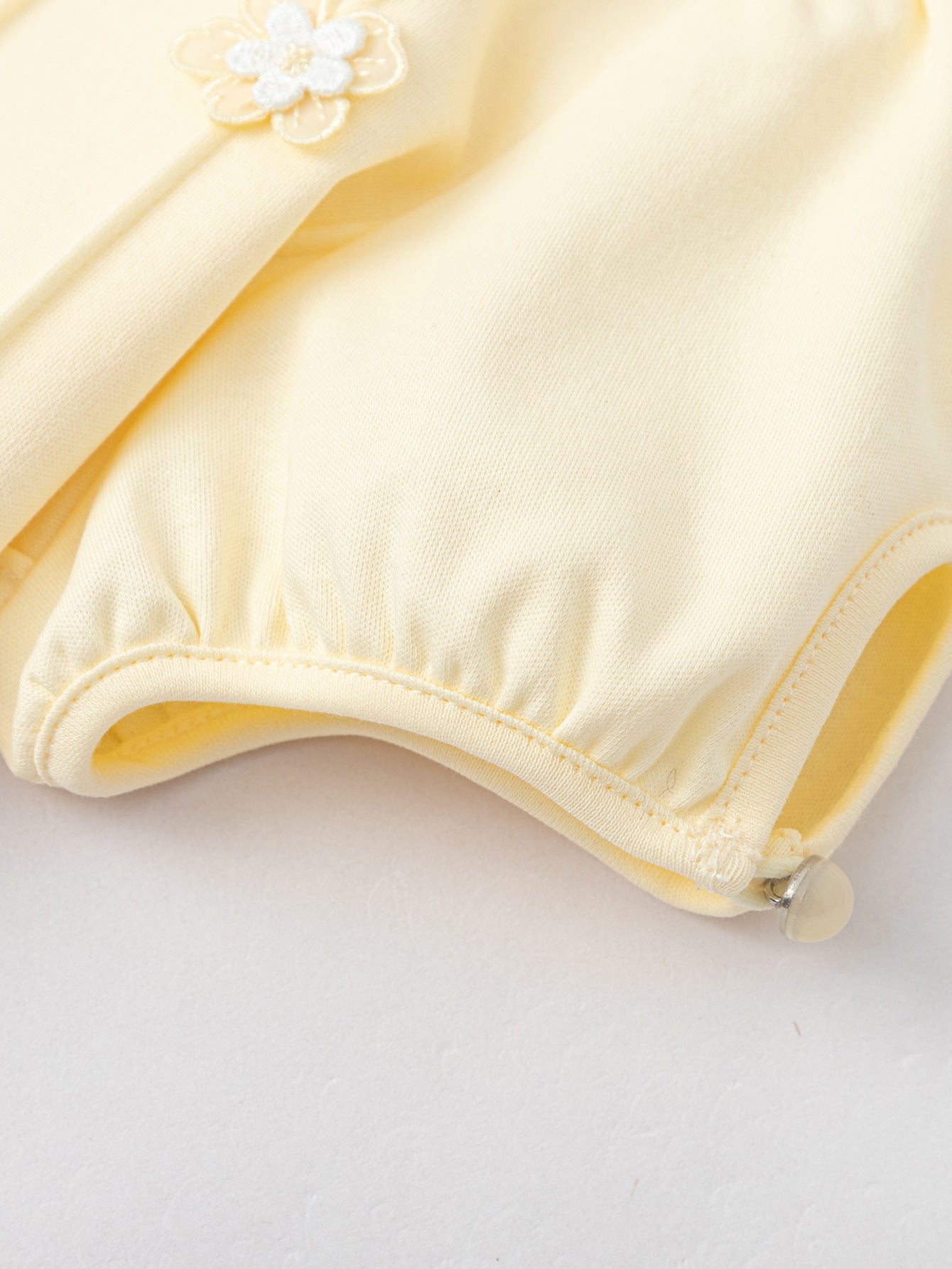 Balabala Girls Daisy Puff Sleeve T Shirt Vanillin White