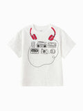 Balabala Boys Headphone Print T-Shirt White