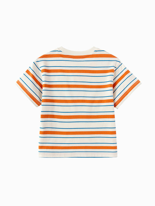 Balabala Boys Print T-Shirt White Red,Light Khaki