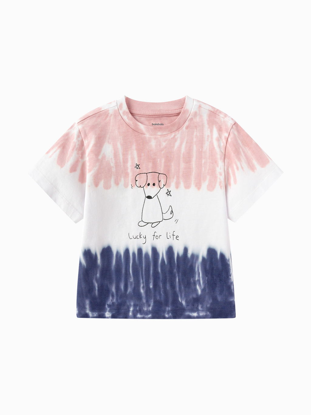 Balabala Tie Dye Graphic T Shirt Beige