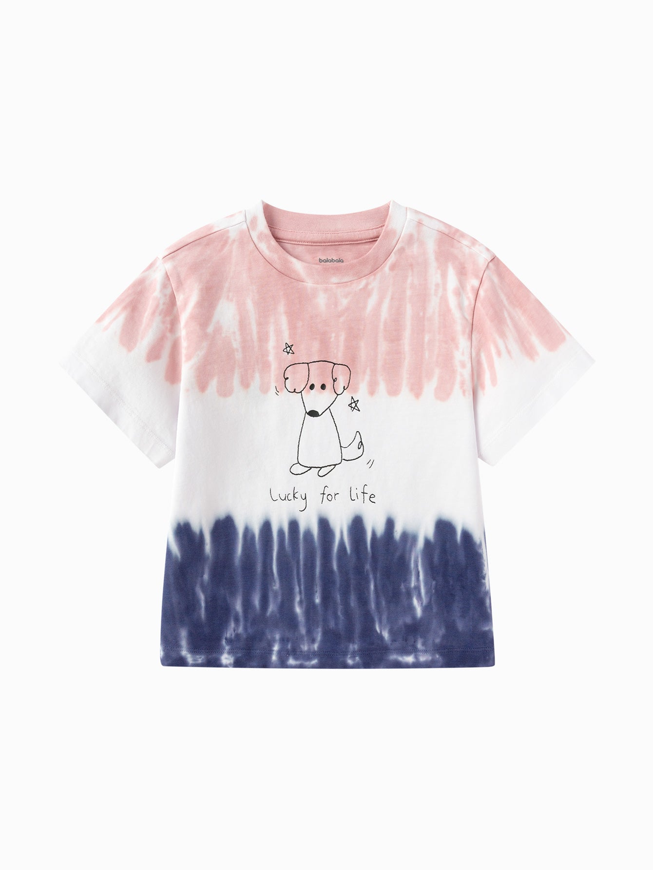Balabala Tie Dye Graphic T Shirt Beige
