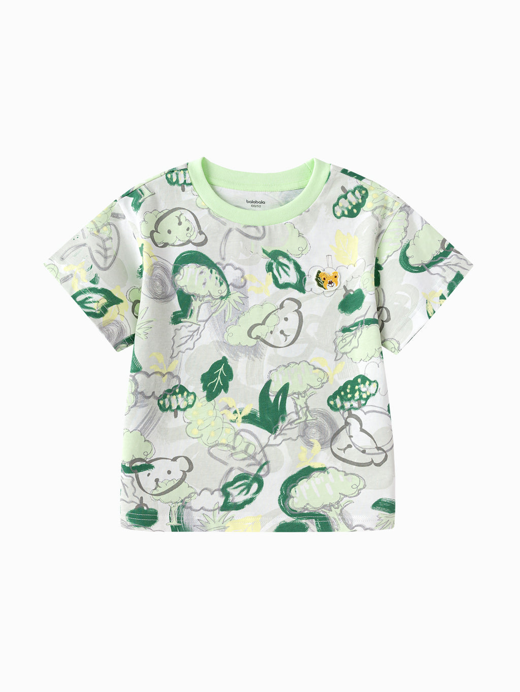 Balabala Boys Print T-Shirt Green
