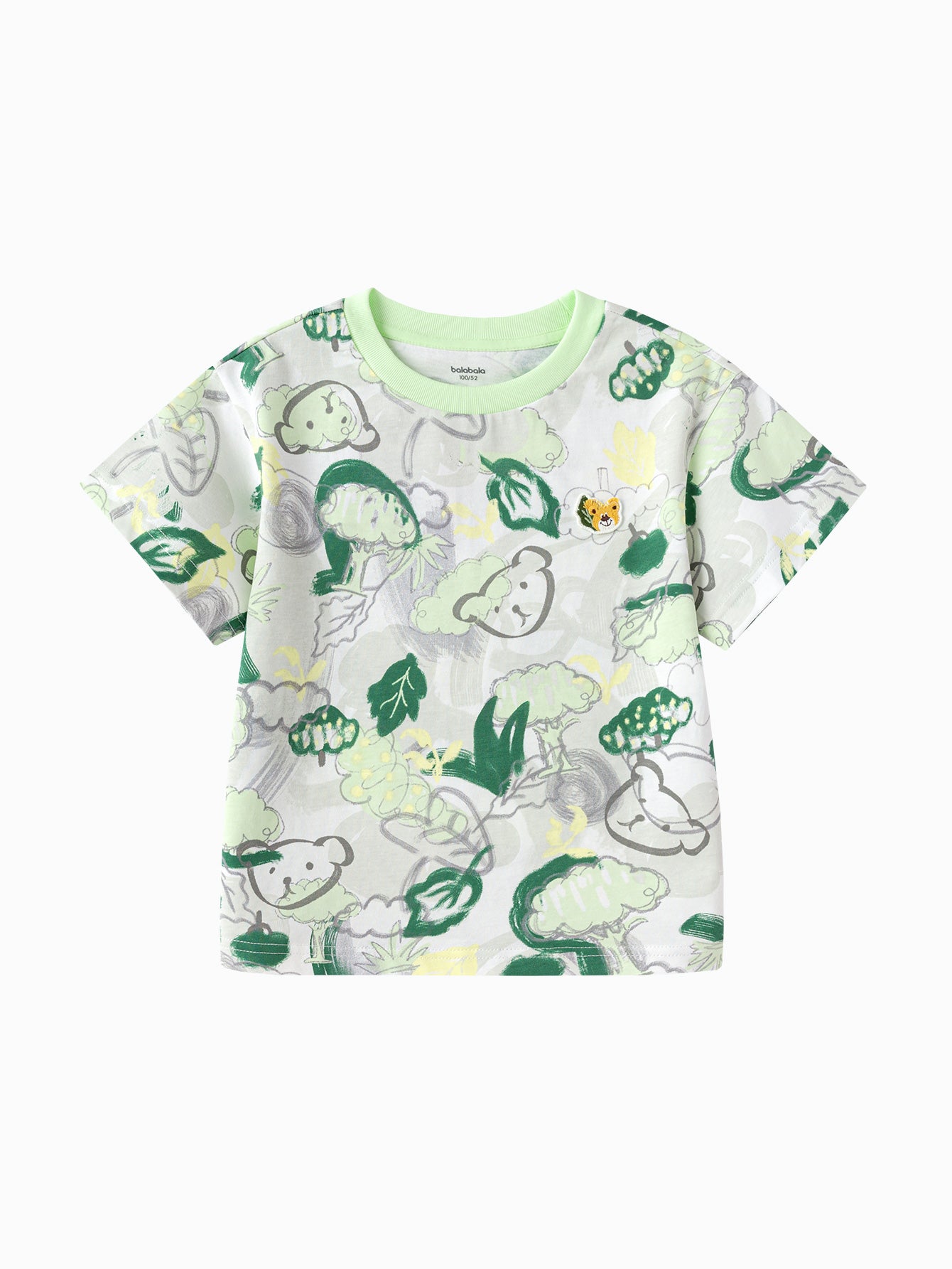 Balabala Boys Print T-Shirt Green