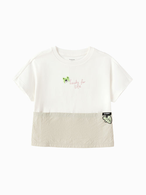 Balabala Boys Frog Patch T-Shirt White