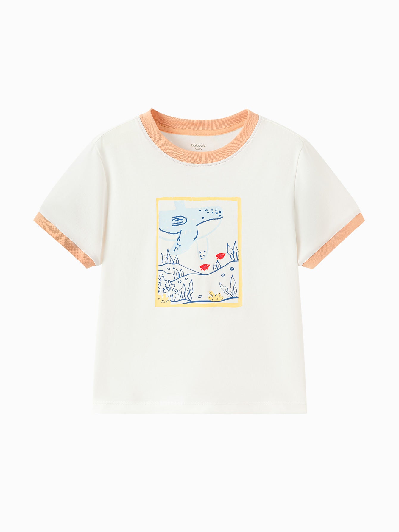 Balabala Boys Sailboat T-Shirt Blue White,Raw White,Medium Gray