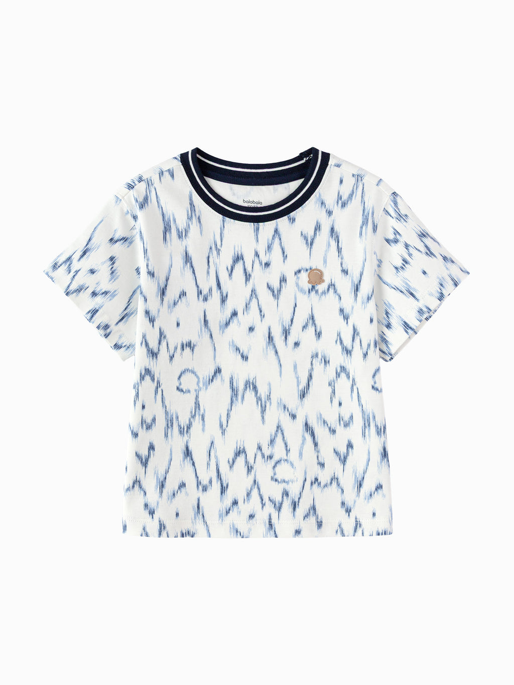 Balabala Boys Print T Shirt White,Blue