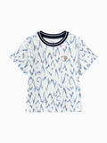 Balabala Boys Print T Shirt White,Blue