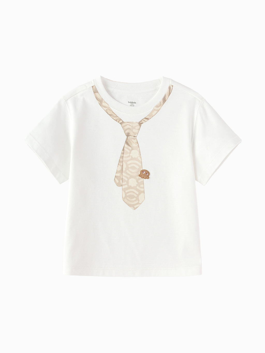 Balabala Boys Print T Shirt White,Blue