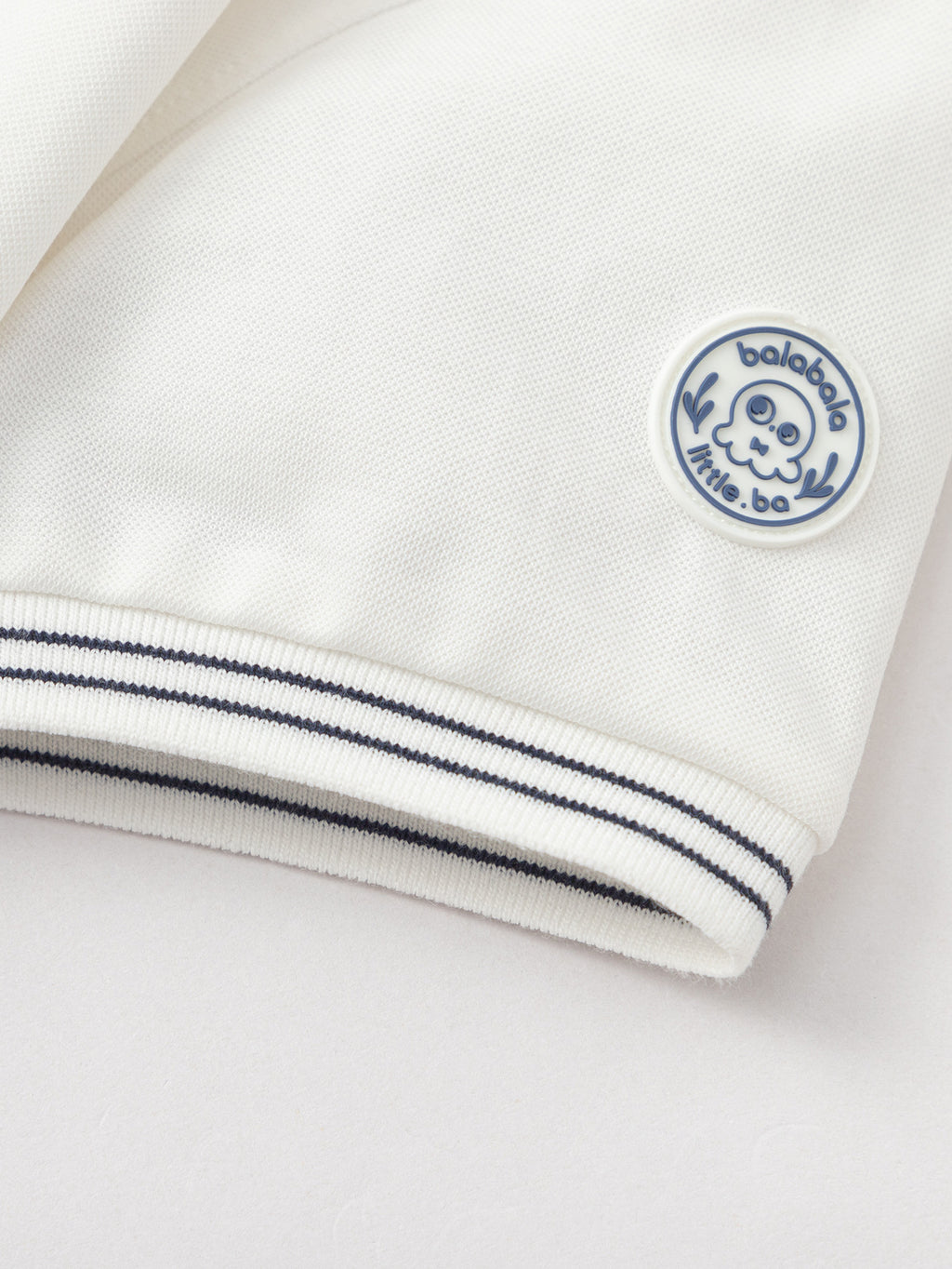 Balabala Boys Polo Shirt White Yellow,Raw White