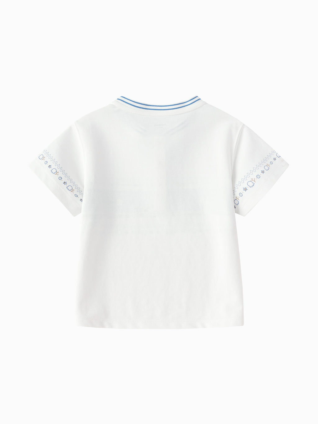 Balabala Girls Bow T Shirt White,Blue