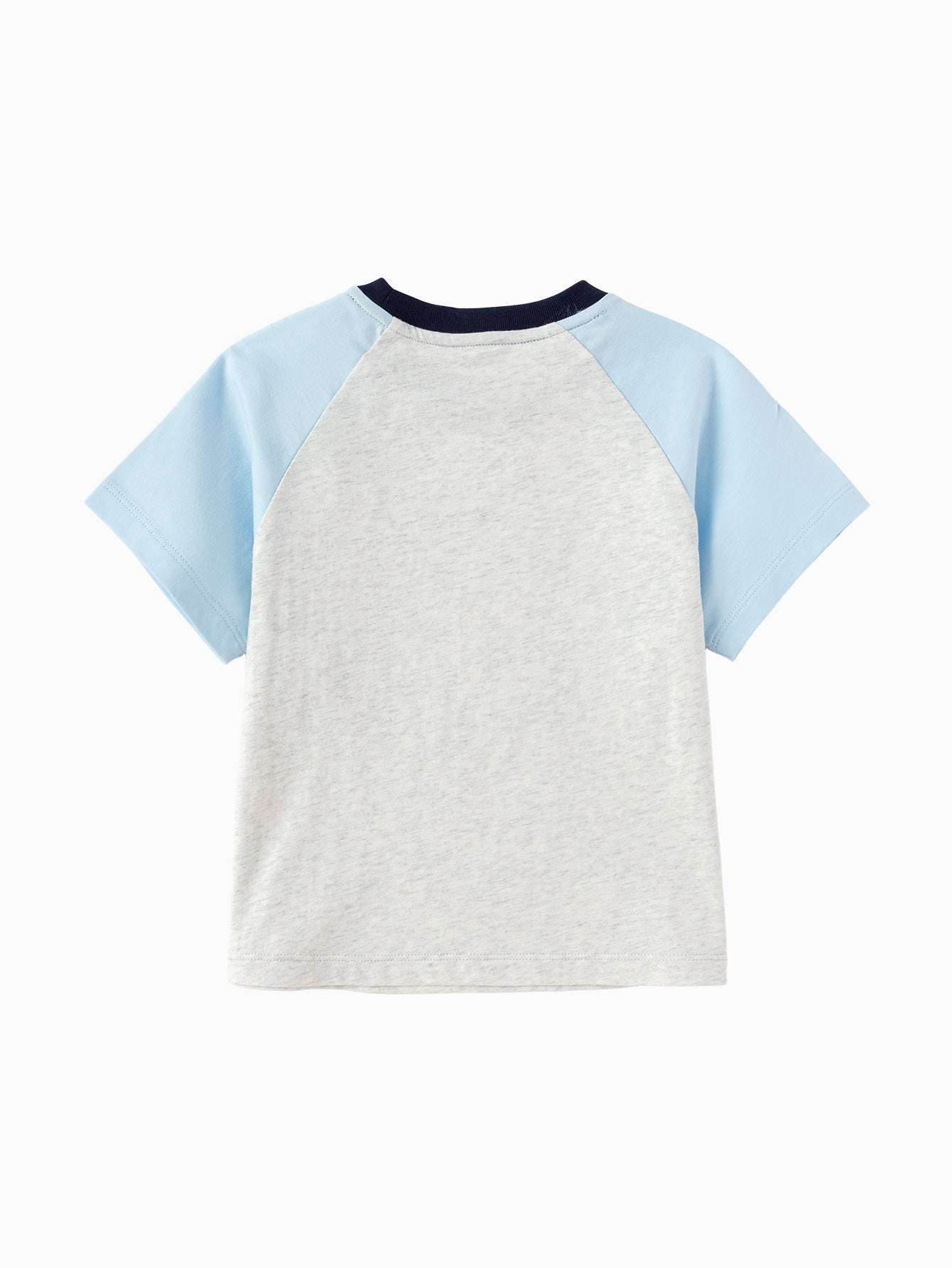 Balabala Kids Raglan Graphic T Shirt Light Yellow,Light Melange Gray