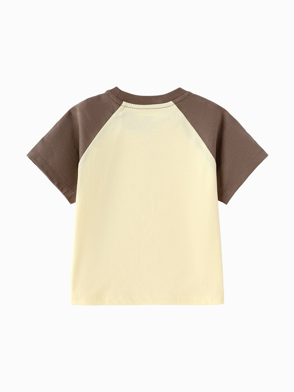 Balabala Kids Raglan Graphic T Shirt Light Yellow,Light Melange Gray