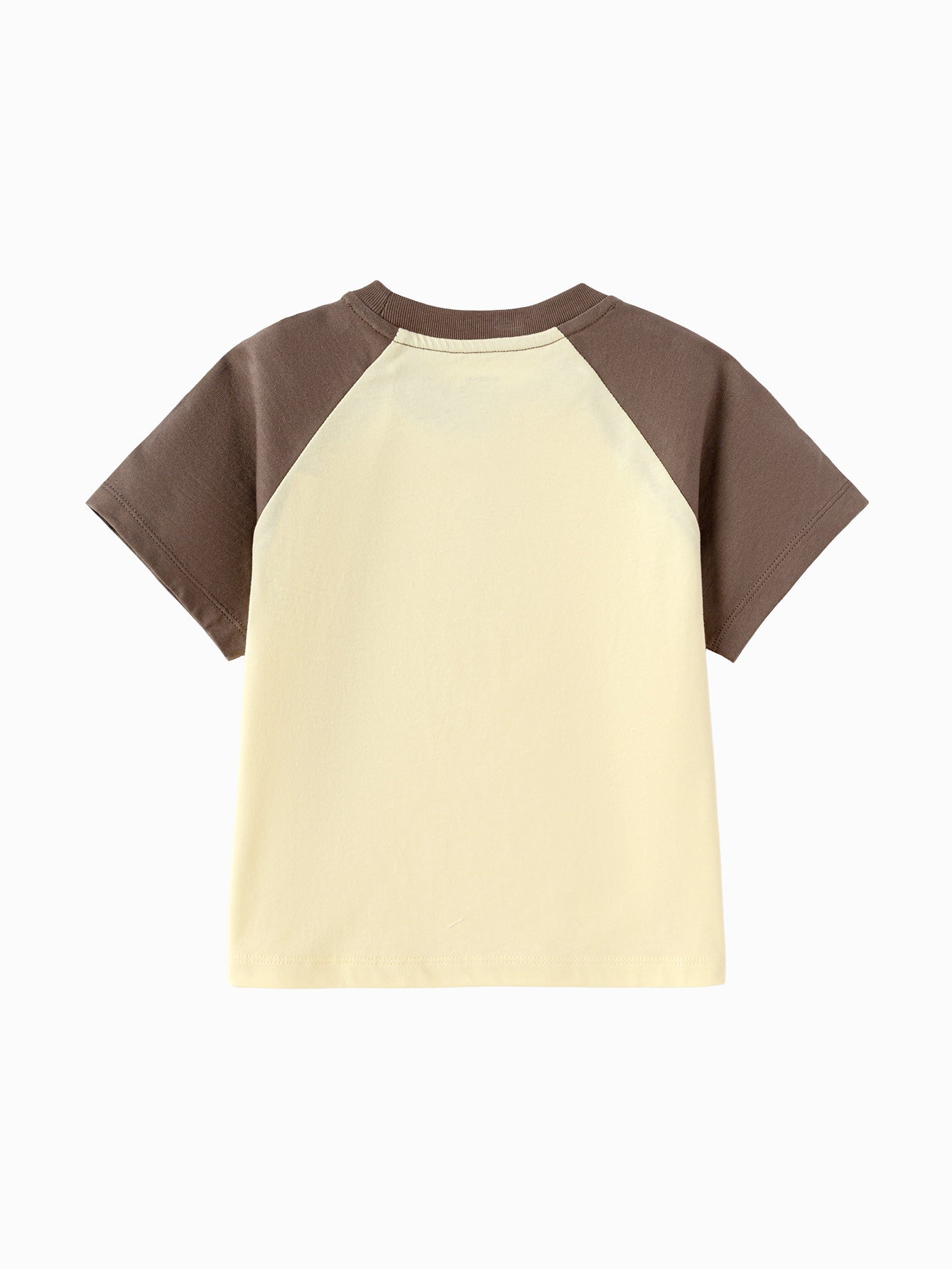 Balabala Kids Raglan Graphic T Shirt Light Yellow,Light Melange Gray