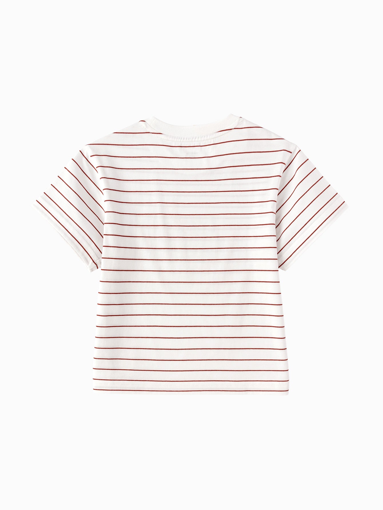 Balabala Girls Striped Graphic T Shirt Red Blue