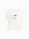 Balabala Kids Graphic T Shirt White,Pink