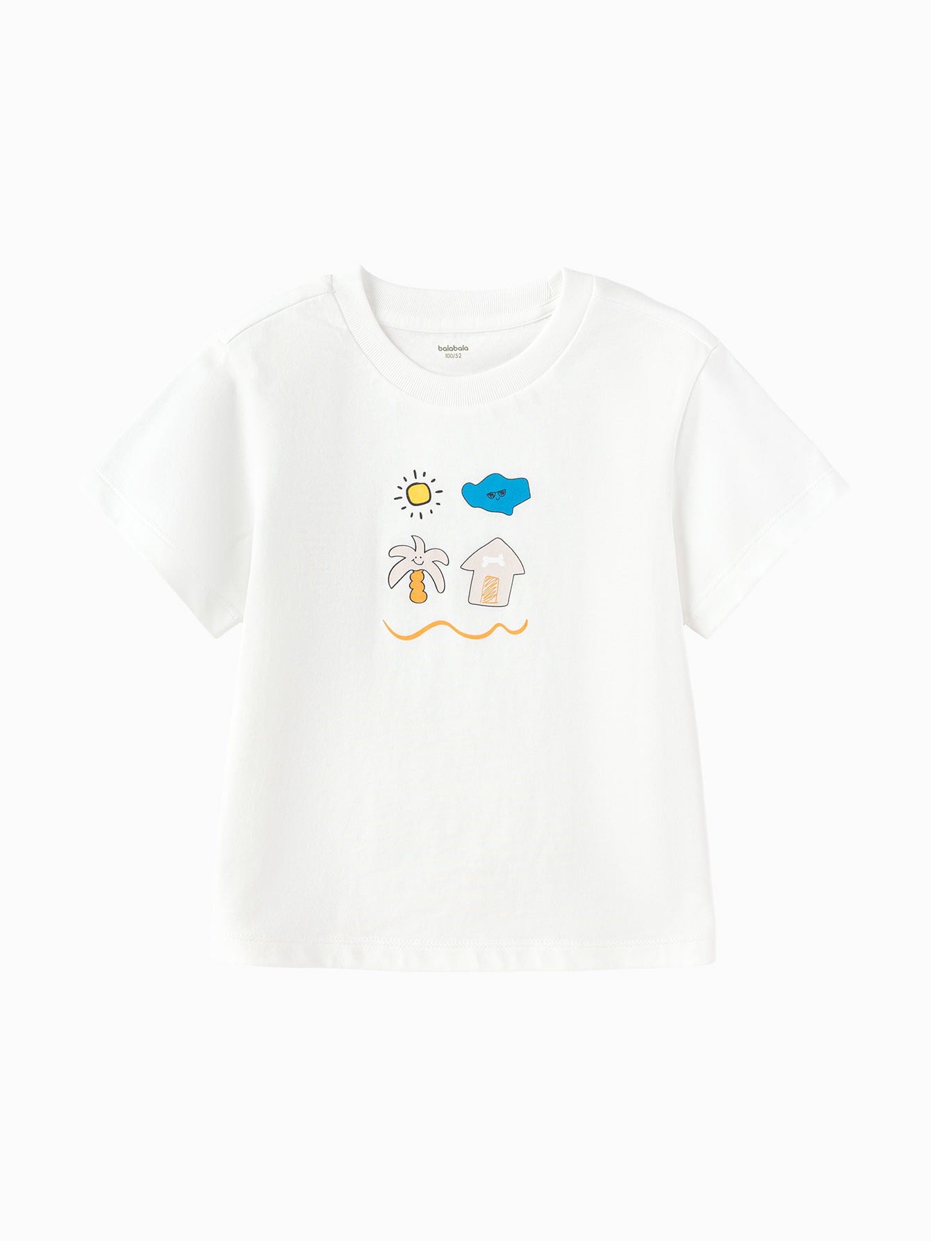 Balabala Kids Graphic T Shirt White,Pink