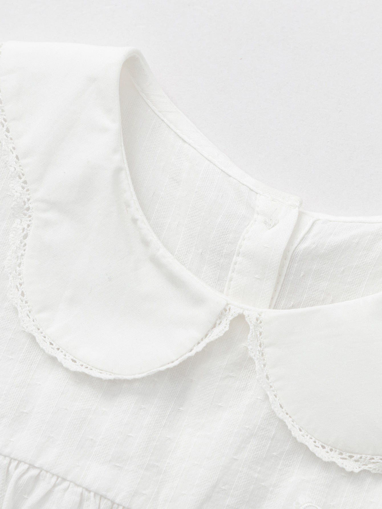 Balabala Girls Peter Pan Collar Dress White,Blue