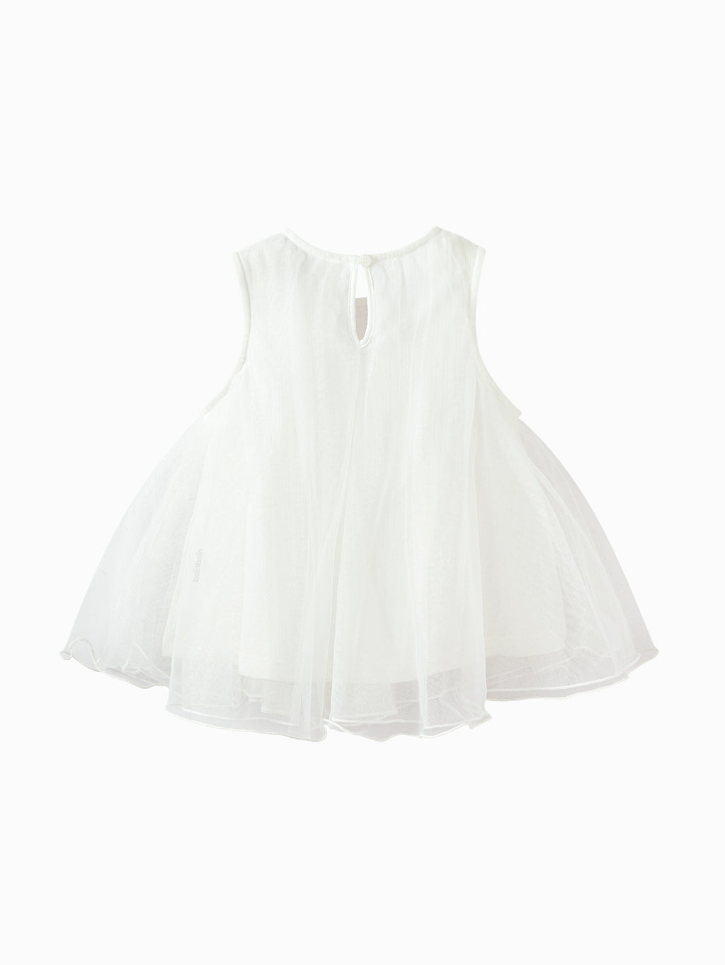 Balabala Girls Floral Tulle Dress White,Blue