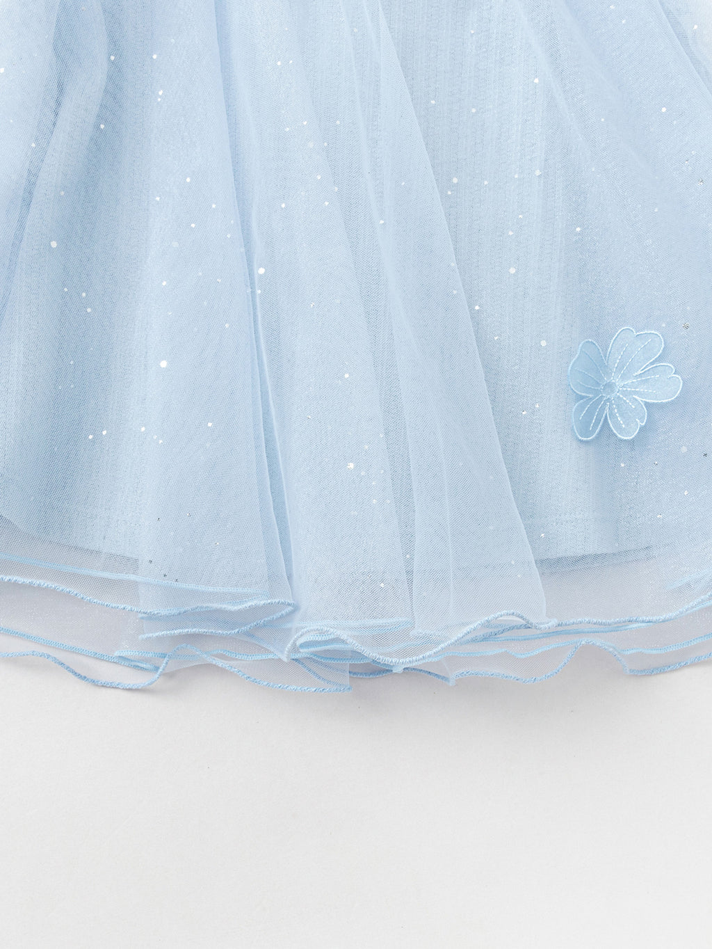 Balabala Girls Floral Tulle Dress White,Blue