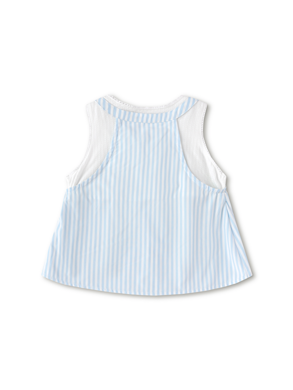 Balabala Girls Bow Striped Tank Top Blue