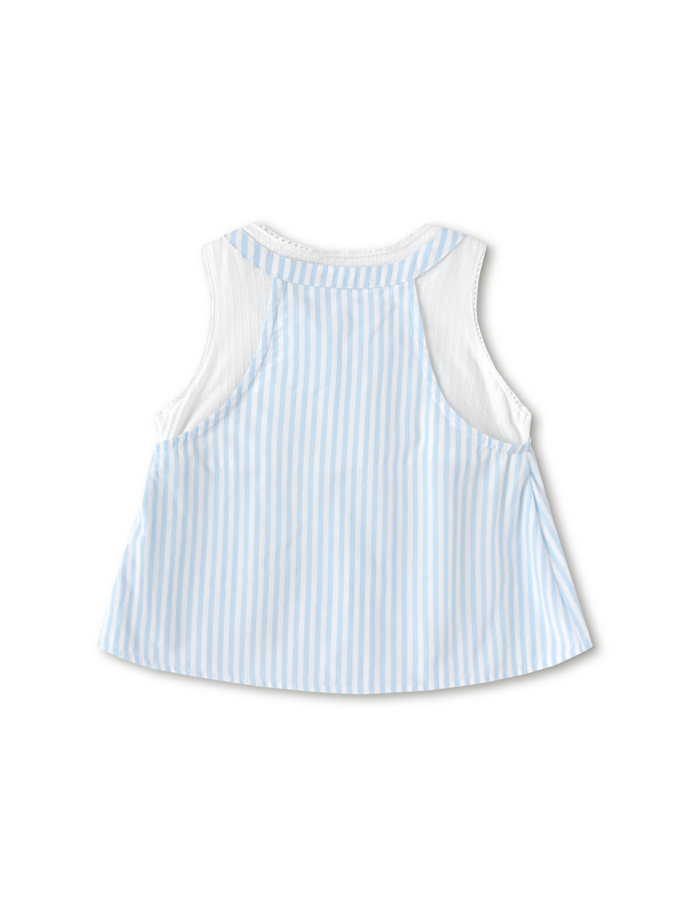 Balabala Girls Bow Striped Tank Top Blue
