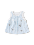 Balabala Girls Bow Striped Tank Top Blue